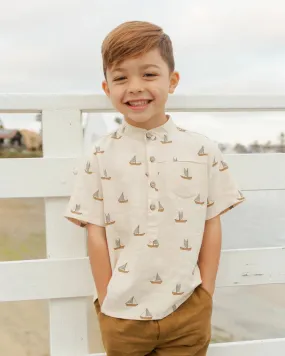 Mason Shirt - Sailboats *LAST ONE - 8/9Y*